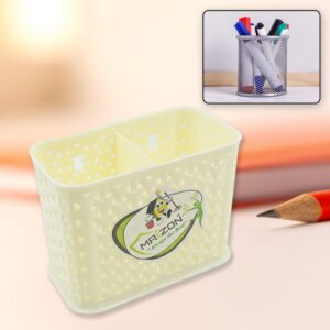 multipurpose Holder for Desk, Plastic Pen Pots Desk Organizers Pots Holder Stationary Supplies for Office, Home, School Non-slip Silicone Bottom