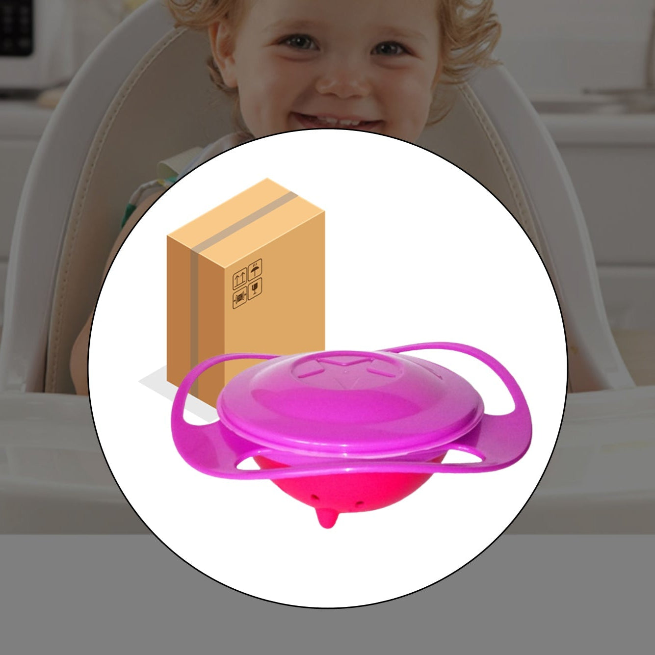 Rotating Baby Bowl used for serving food to kids and toddlers etc. (MKK+X76) - Image 2