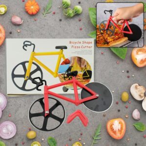 Bicycle Pizza Cutter (1 Pc): Stainless Steel, Unbreakable Handle (X741)