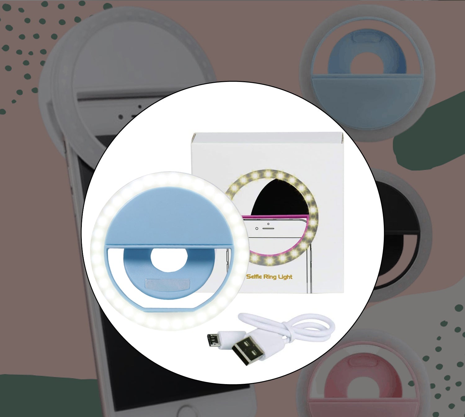 Selfie Ring Light used for applying bright shade over face during taking selfies and making videos etc. (MKK-X70) - Image 2