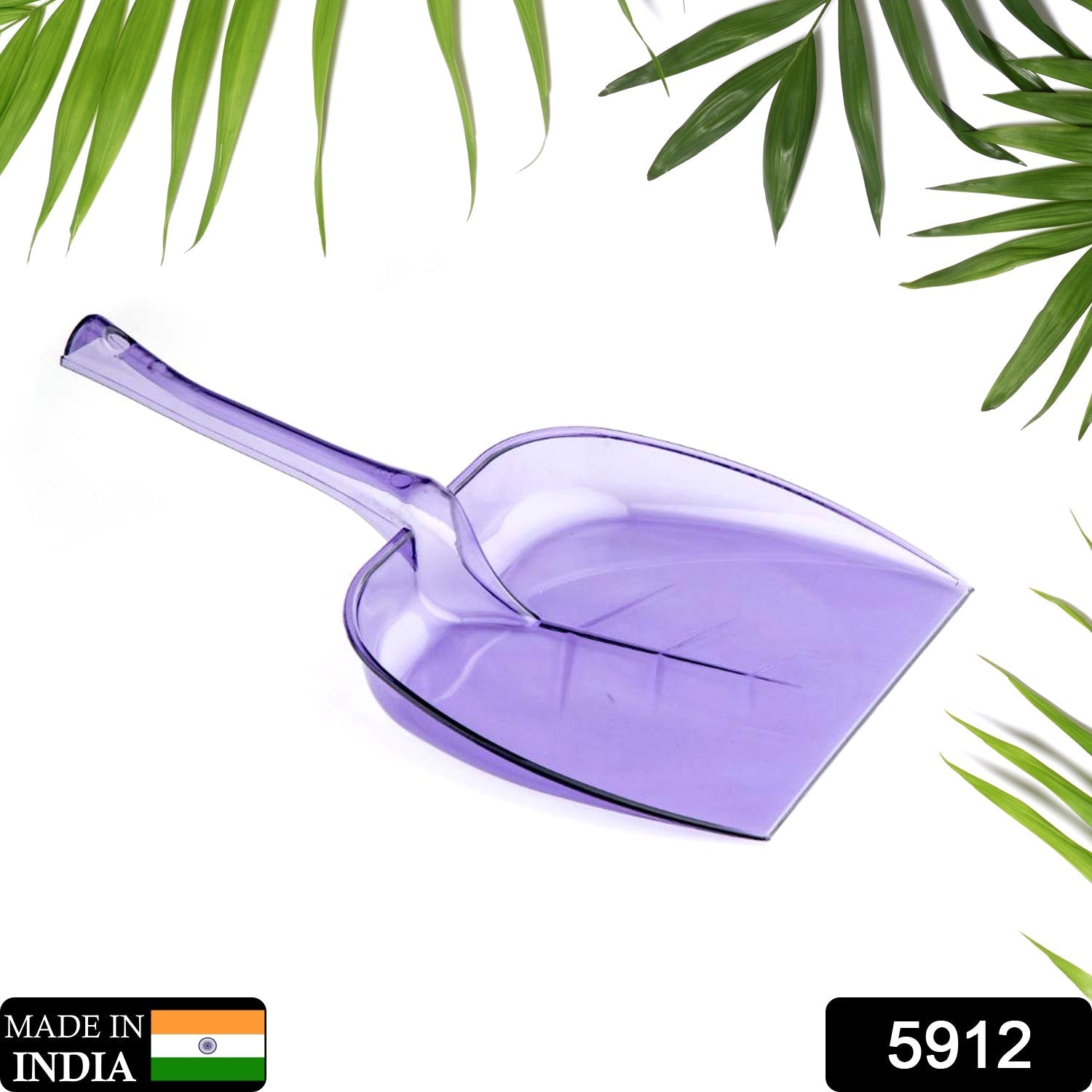 Large Unbreakable Plastic Dustpan with Long Handle for Home and Kitchen (1 Pc) - Image 2