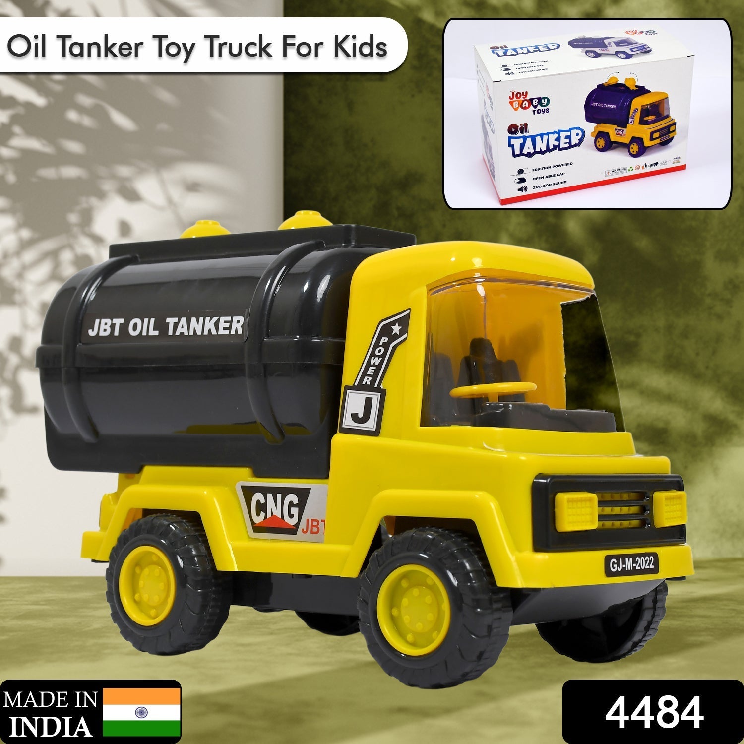 Big Heavy Duty Unbreakable Toy Truck with Sound | Friction Powered Oil-Water Tanker - Image 2