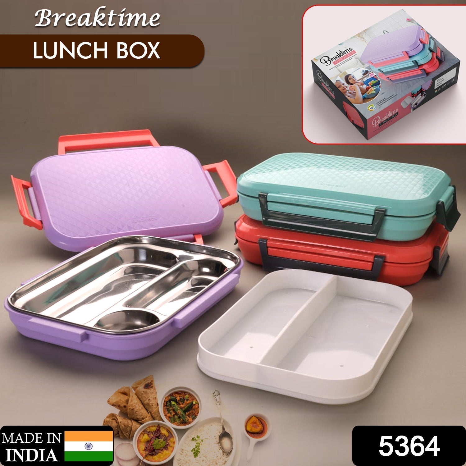 Premium Multi-Compartment Steel Lunch Box for Office, School & Travel - Image 2