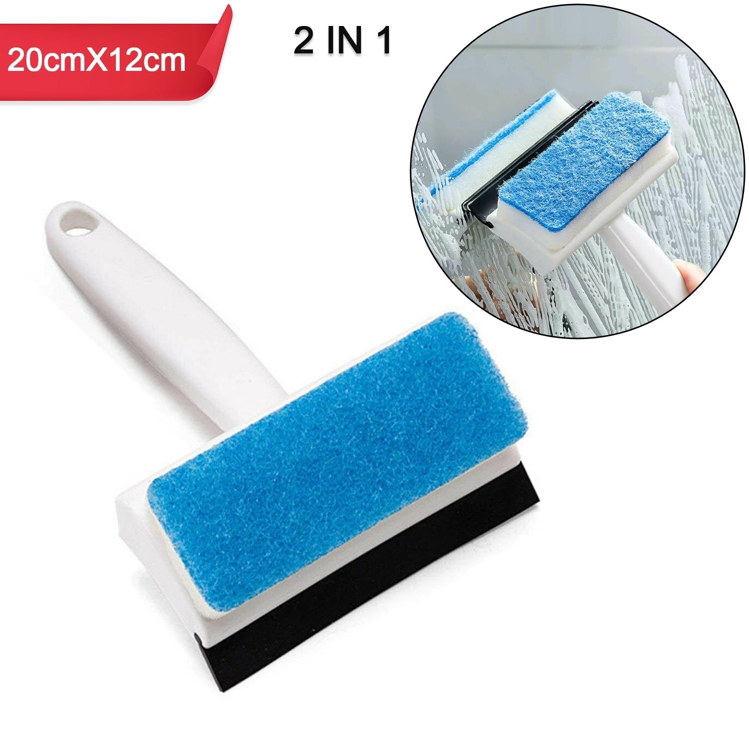 2 In 1 Glass Wiper & Cleaning Brush (MKK-X87)