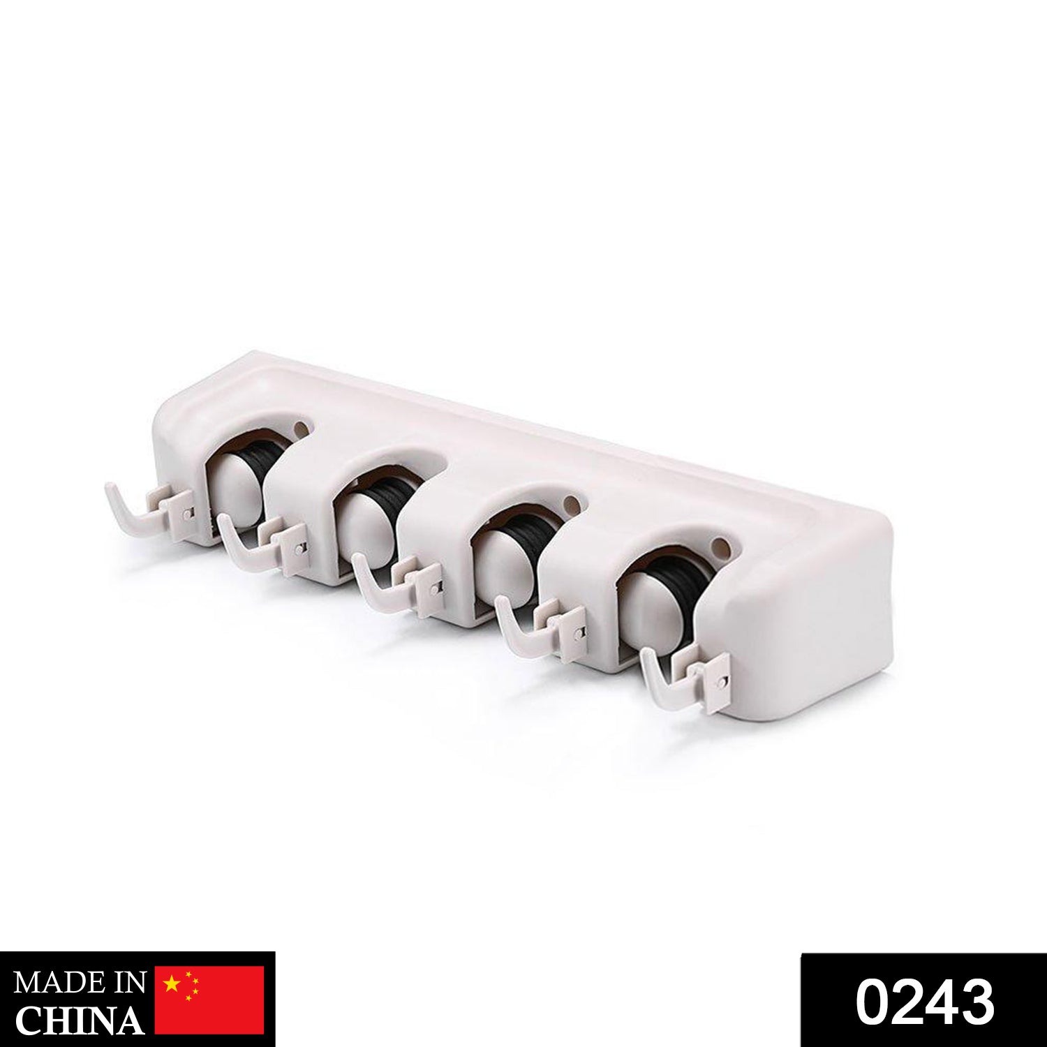 4 Layer Mop and Broom Holder, Garden Tool Organizer, Multipurpose Wall Mounted - Image 2