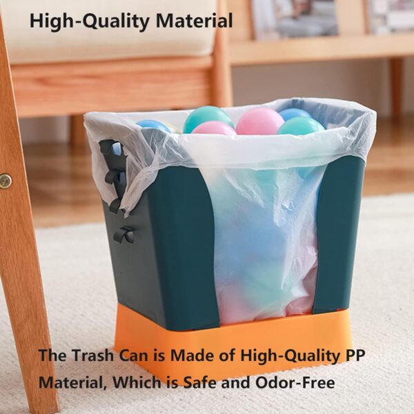 Expandable Trash Can (1 Pc): Plastic, Large Capacity, Kitchen & Bathroom - Image 6