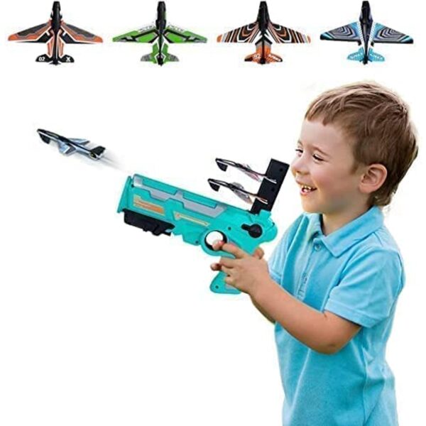 Airplane Launcher Toy with Foam Planes, 5-Pack (X618)