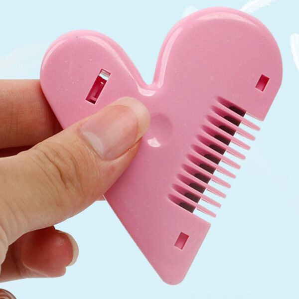 Heart Shape Plastic Hair Cutting Scissors for Baby Girls Lightweight Portable Hair Thinning Double‑Edge Stainless Steel Convenient for Hair Cutting for Hair Thinning (1 Pc ) - Image 5