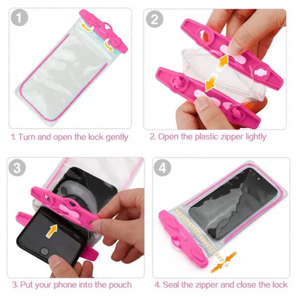 Waterproof Pouch Zip Lock Mobile Cover Under Water Mobile Case For All Type Mobile Phones - Image 5