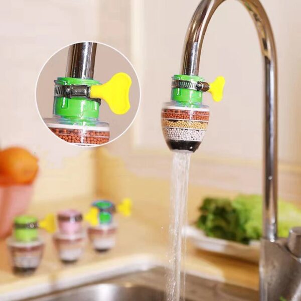 Water Faucet, Clean Purifier Filter Cartridge Water Tap, Upgrade Universal Interface Faucet Filter (Six Layer Purifier) (X496) - Image 5