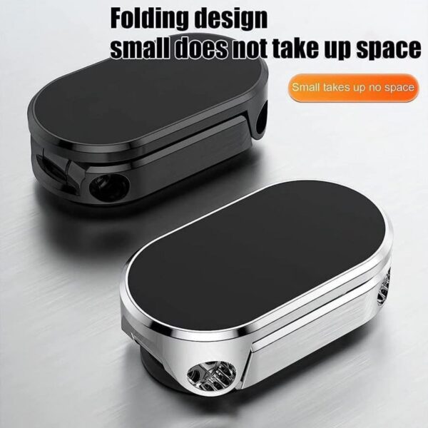 360 Degree Rotating Magnetic Car Phone Holder | Metal Folding Car Phone Holder | New Alloy Folding Magnetic Car Phone Holder (Pack of 1) (X621) - Image 9