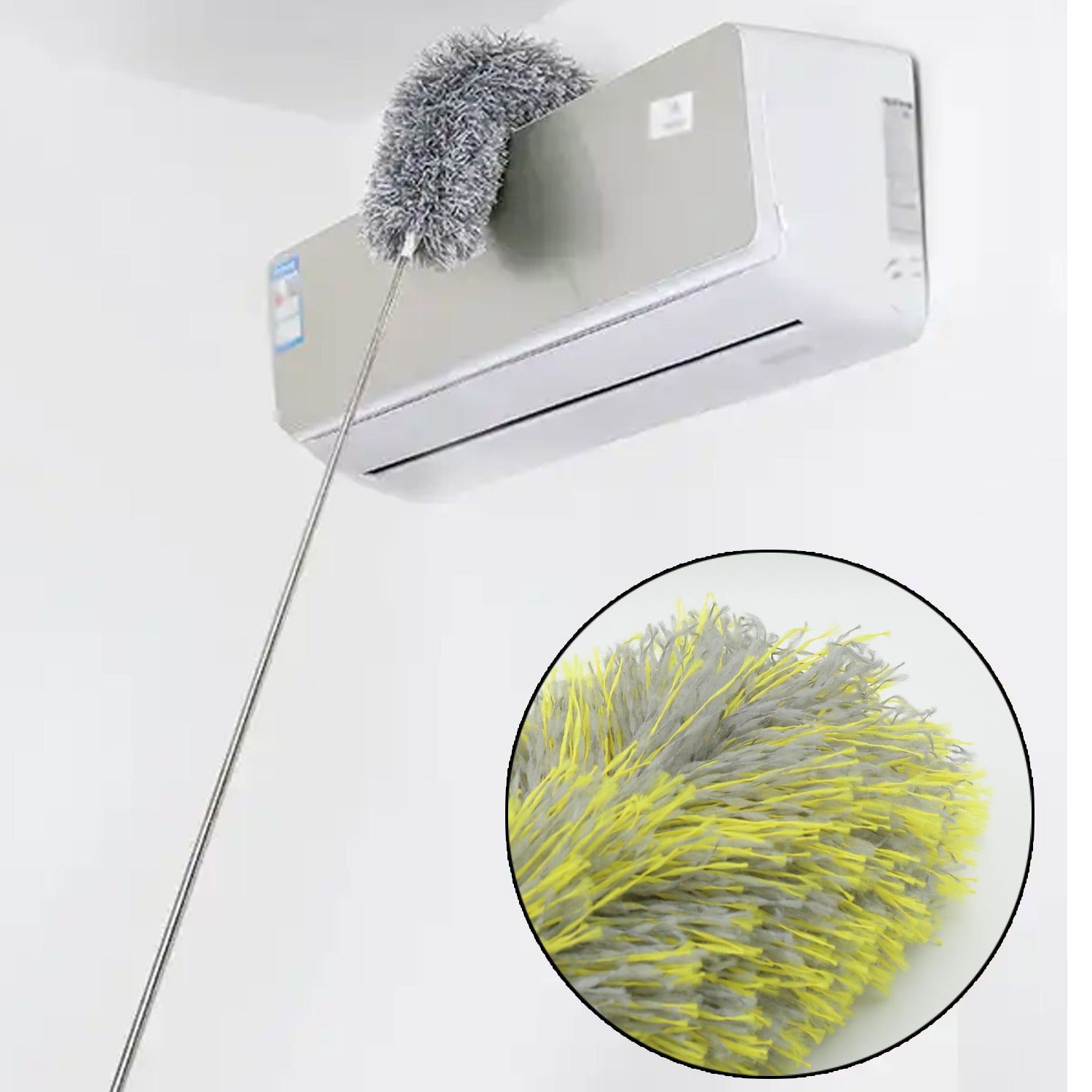 Long Handle, Microfiber Duster for Cleaning, Microfiber Hand Duster Washable Microfiber Cleaning Tool Extendable Dusters for Cleaning Office, Car, Computer, Air Condition, Washable Duster (62Cm) - Image 3