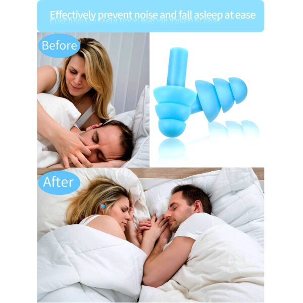Safety Ultra Soft Foam Ear Plugs Reusable Ear Plugs for Sleeping, Travel, Loud Noises, Work, Learning, Snoring (2 Pc Set) - Image 3