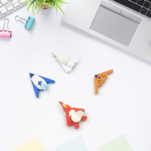 MKK-24-Fun Erasers for Kids: Gun & Plane Shapes (4-Pack, Gift Set)