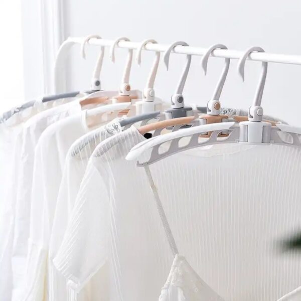 Portable Folding Clothes Hanger (1 Pc): 360° Rotation, Travel, Adjustable - Image 3