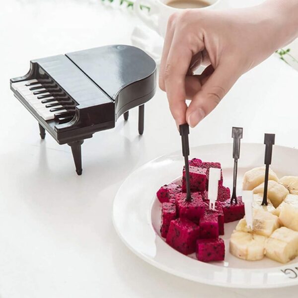 10 Pc Piano Fruit Forks: Fun & Functional for Snacks (1 Set)(MKK-X78)