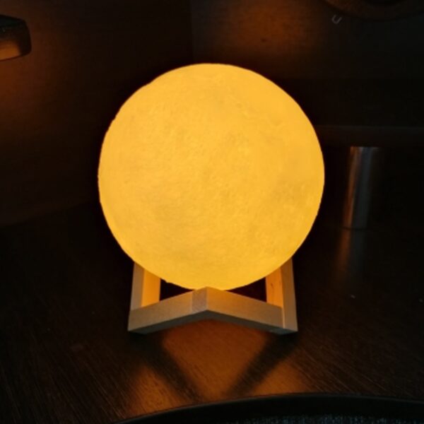 3D Power Moon Lamp with Touch Control Adjust Brightness / One color (X455) - Image 6
