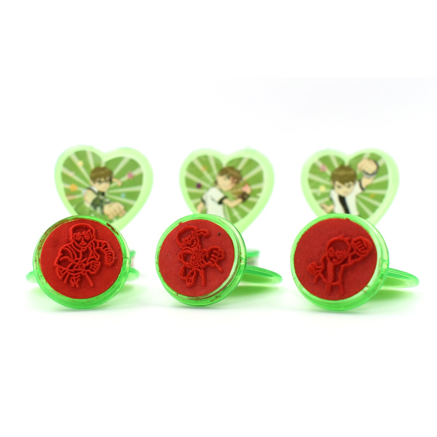 Unique Cartoon character Heart Shape Stamps 6 pieces for Kids Motivation and Reward Theme Prefect Gift for Teachers, Parents and Students (Multicolor) (X1025) - Image 5