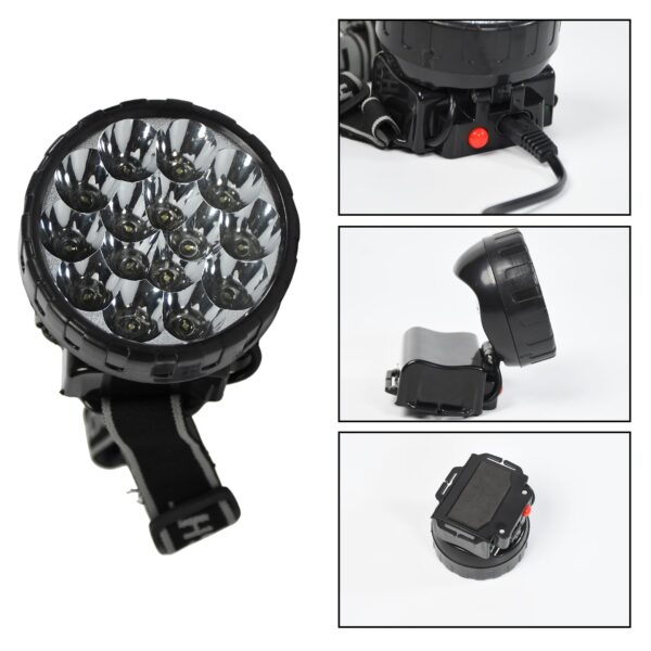 Head Lamp 15 Led Long Range Rechargeable  Lamp Use For Camping, Hiking - Image 5