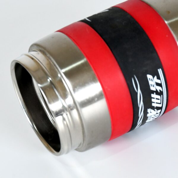 Steel Travel Mug / Tumbler / Cup, Double Walled With Rubber Grip 400ml. - Image 5