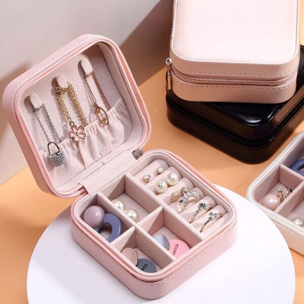 Mini PU Leather jewellery Box for Travel & Storage (X863) - Image 2