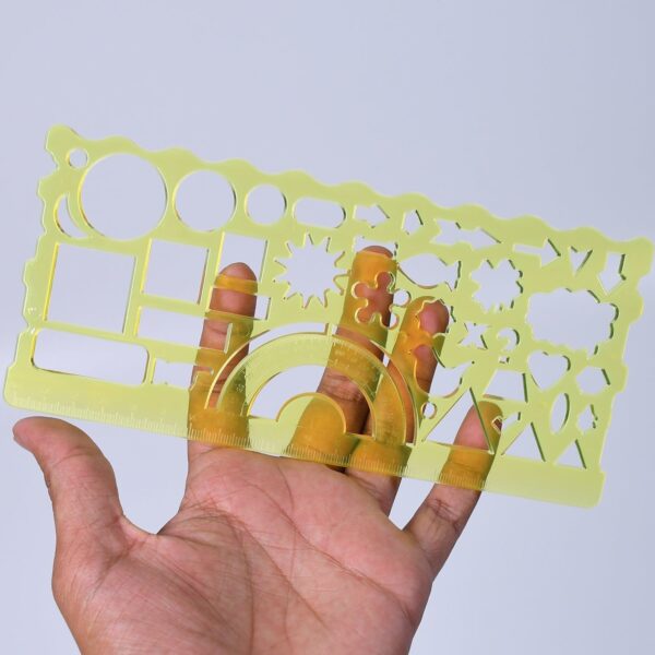 Clear Template Rulers: Triangle, Square, Rectangle - Image 3