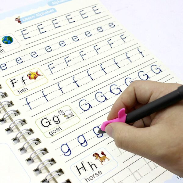 4 Pc Magic Copybook widely used by kids, children’s and even adults also to write down important things over it while emergencies etc.(X394) - Image 5