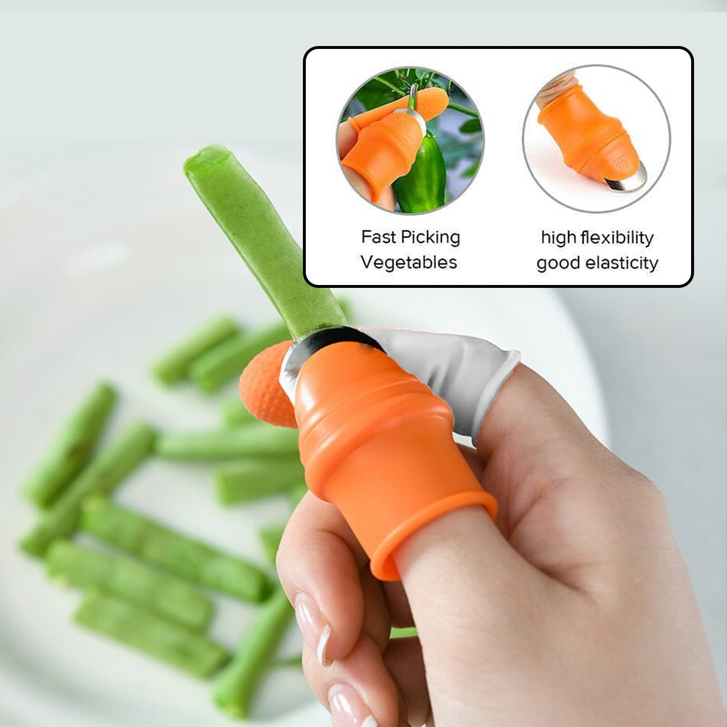 V Thumb Cutter for Peeling & Cutting Vegetables & Fruits (MKK+X77) - Image 7