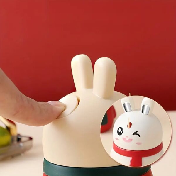 Rabbit Shape Toothpick Dispenser Pressing Small Size Accessory Durable Red | Home & Garden | Kitchen, Dining & Bar | Kitchen Storage & Organization | Racks & Holders Dining Room Table Decoration (1 Pc ) - Image 6