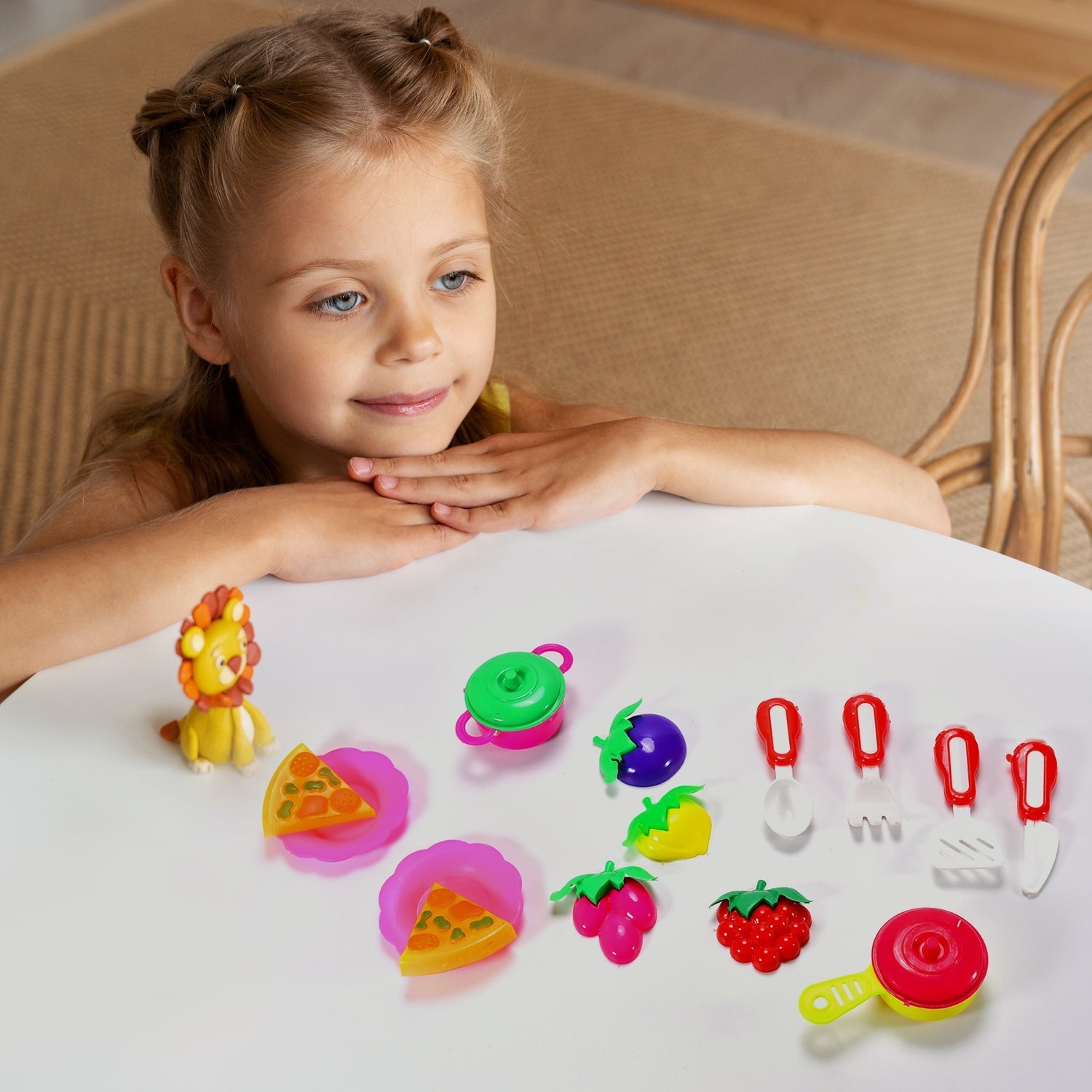 Plastic Kitchen Set Tea Party Kitchen Set Toy for Girls Boys - Image 5