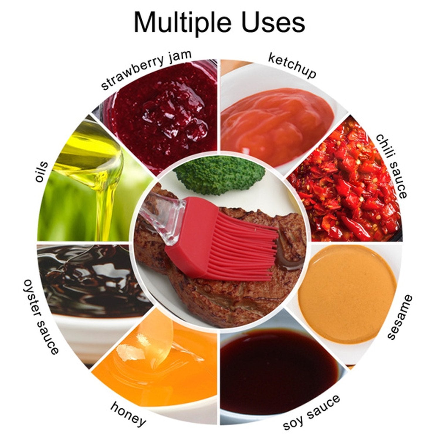 Silicone Flat Pastry Cooking Oil Brush for Grilling, Tandoor and BBQ (2Pc) - Image 8