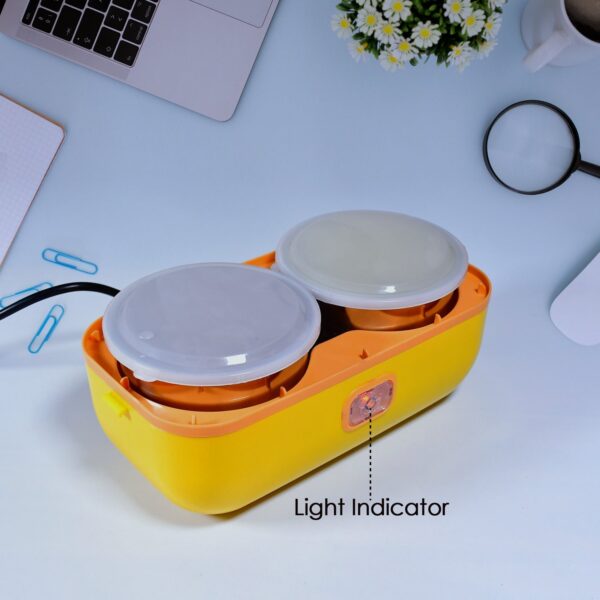 2Layer Electric Lunch Box for Office, Portable Lunch Warmer with Removable 4 Stainless Steel Container. - Image 3
