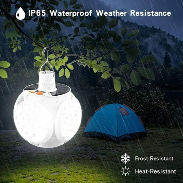 Solar Multi-Functional Emergency LED Light Bulb with USB Charging, (X435) - Image 4