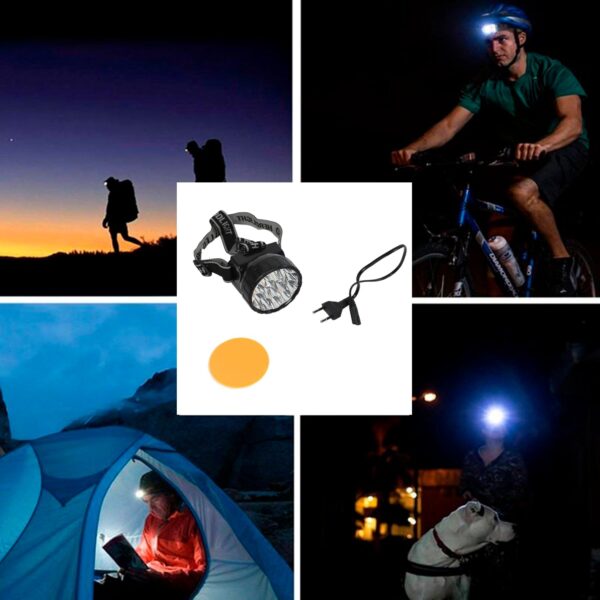 Head Lamp 15 Led Long Range Rechargeable  Lamp Use For Camping, Hiking - Image 7