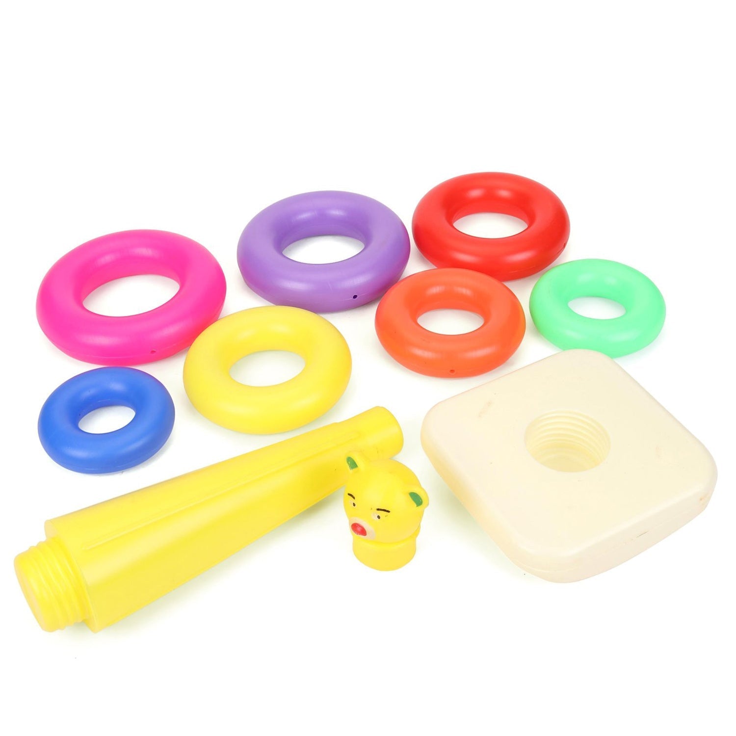 Plastic Baby Kids Teddy Stacking Ring Jumbo Stack Up Educational Toy 7pc - Image 7