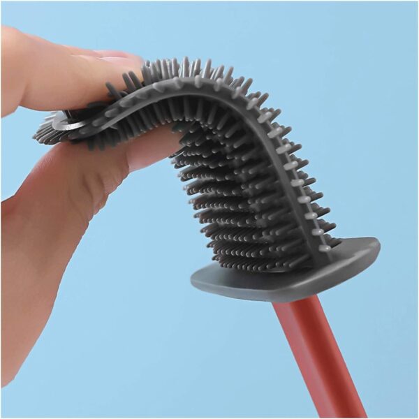 Silicone Toilet Brush with Holder (Without Box) (X602) - Image 3