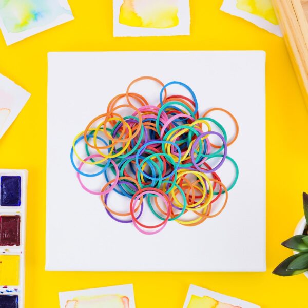 RUBBER BAND FOR OFFICE/HOME AND KITCHEN ACCESSORIES ITEM PRODUCTS, ELASTIC RUBBER BANDS, FLEXIBLE REUSABLE NYLON ELASTIC UNBREAKABLE, FOR STATIONERY, SCHOOL MULTICOLOR - Image 6