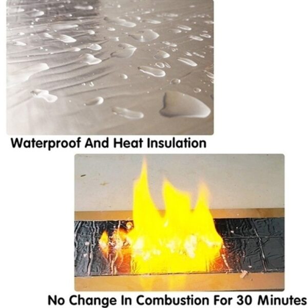 Self-Adhesive Insulation Resistant High Temperature Heat Reflective Aluminium Foil Duct Tape Roll (0.8mm) - Image 6