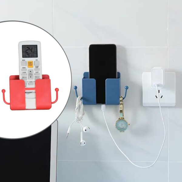 Wall Mounted Storage Box / Remote Storage Organizer Case with 2 Side Hanging Hooks (4 Pcs Set)(X522) - Image 7