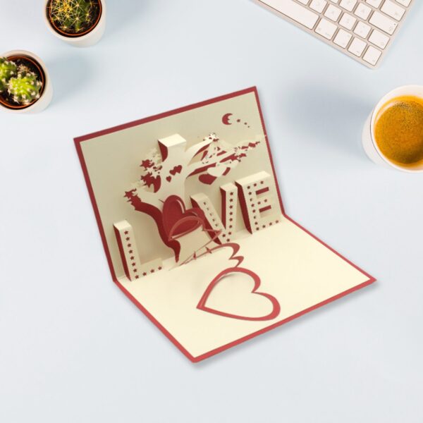 3D Paper Wish Card High Quality Paper Card All Design Card Good Wishing Card  (Birthday , Valentine , love , Christmas Card) (1Pc ) - Image 4