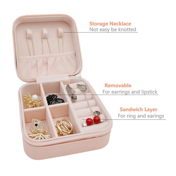 Mini PU Leather jewellery Box for Travel & Storage (X863) - Image 4