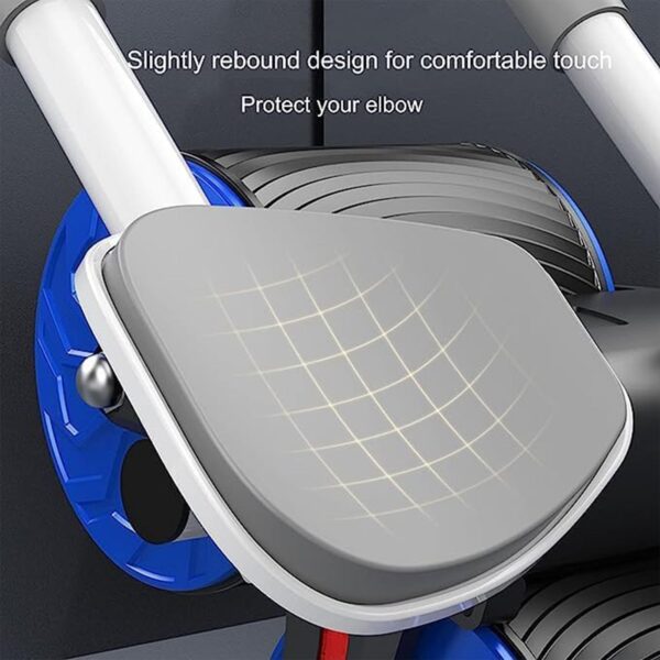 Abdominal Roller Wheel, Automatic Rebound Sponge Handle, Double Wheel Abdominal Roller, Non-Slip Timer Function with Elbow Support for Exercises for Body Fitness Strength Training Home Gym - Image 4