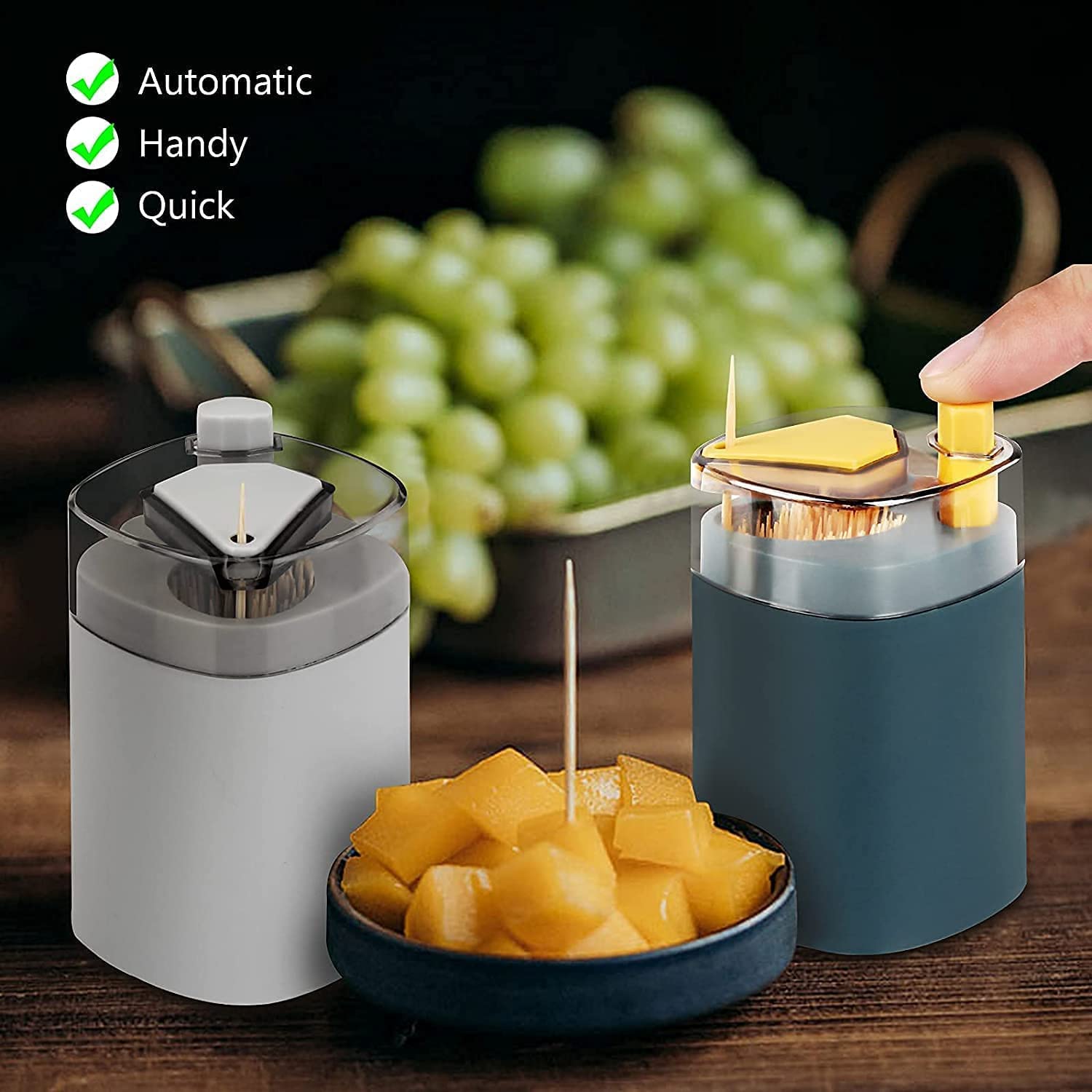 Toothpick Holder Dispenser, Pop-Up Automatic Toothpick Dispenser for Kitchen Restaurant Thickening Toothpicks Container Pocket Novelty, Safe Container Toothpick Storage Box. - Image 6