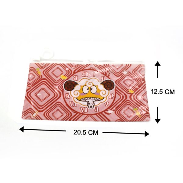 20 Pc Red Printed Pouch For Carrying Stationary Stuffs And All By The Students. - Image 5