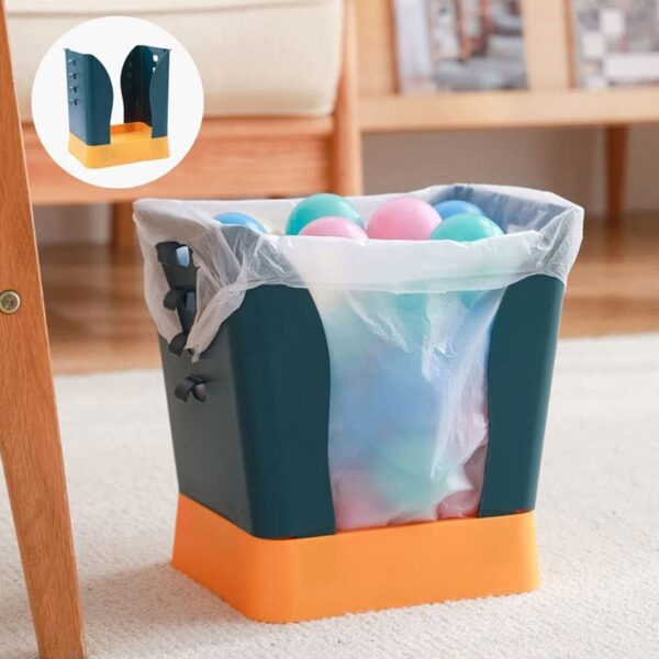 Expandable Trash Can (1 Pc): Plastic, Large Capacity, Kitchen & Bathroom - Image 3