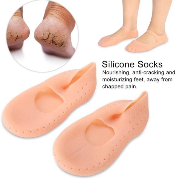 Anti Crack silicone Gel Foot Protector Moisturising Socks (X604) - Image 4