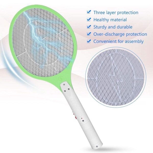 Rechargeable Electric Mosquito Killer Racket with Cable - Image 7