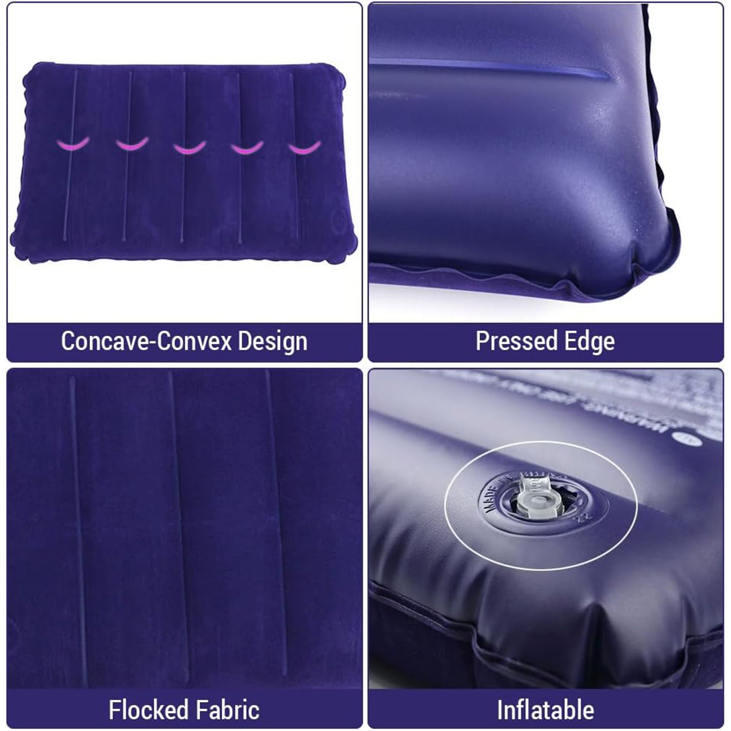 Velvet Air Inflatable Travel Pillow (Blue) - Image 6