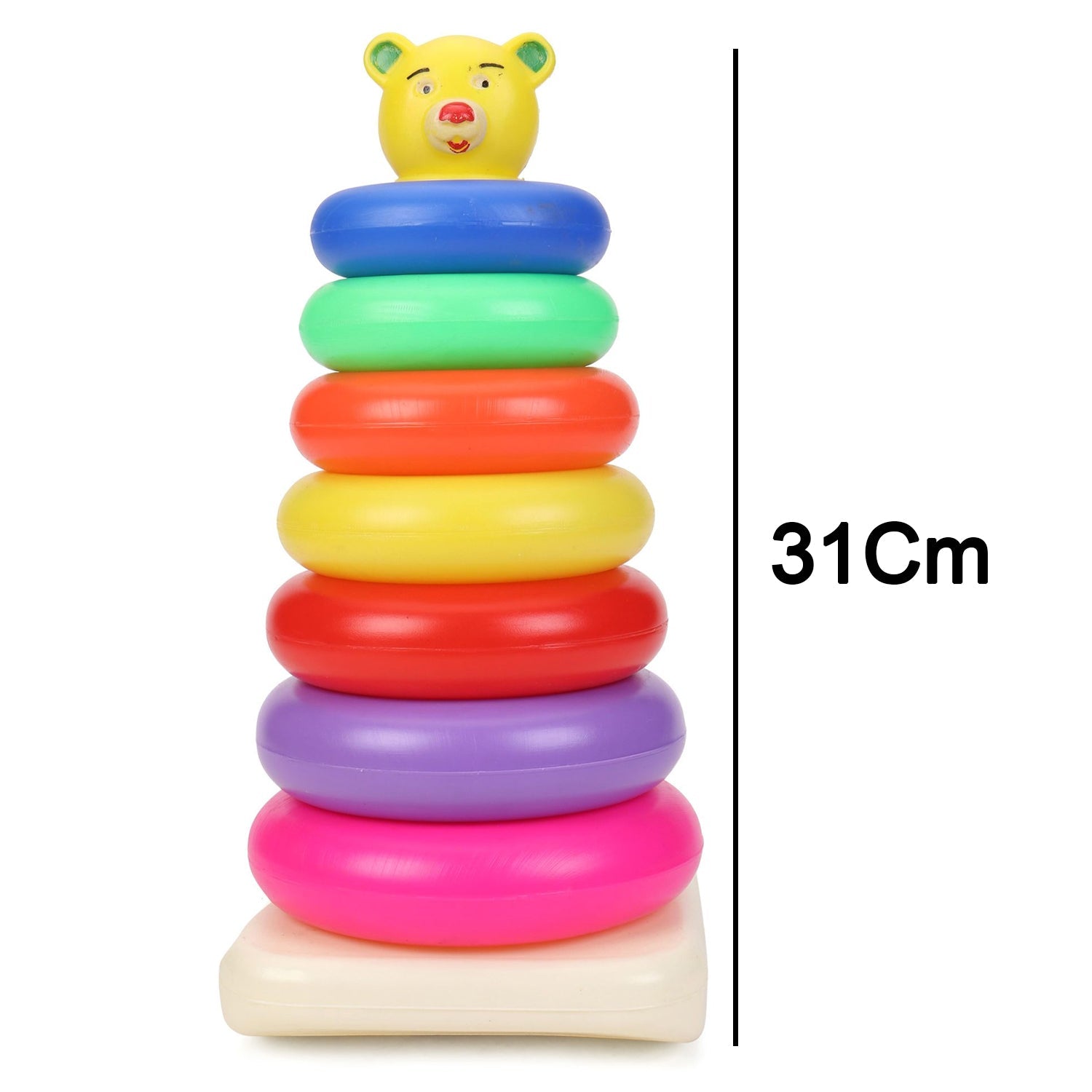 Plastic Baby Kids Teddy Stacking Ring Jumbo Stack Up Educational Toy 7pc - Image 5