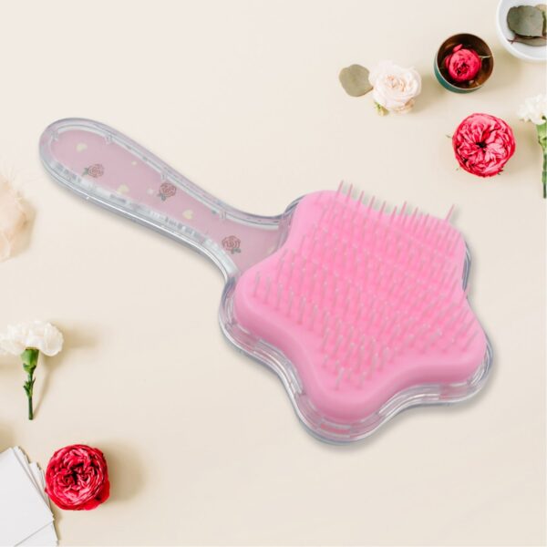 Cartoon Hair Brush Massage Shower Comb Blur Wet Salon Hair Brushes Hair Styling Tools, Glitter Comb, Soft & Smooth Brush, Mermaid Brush For Kids Return Gifts For Kids (1 Pc ) - Image 6